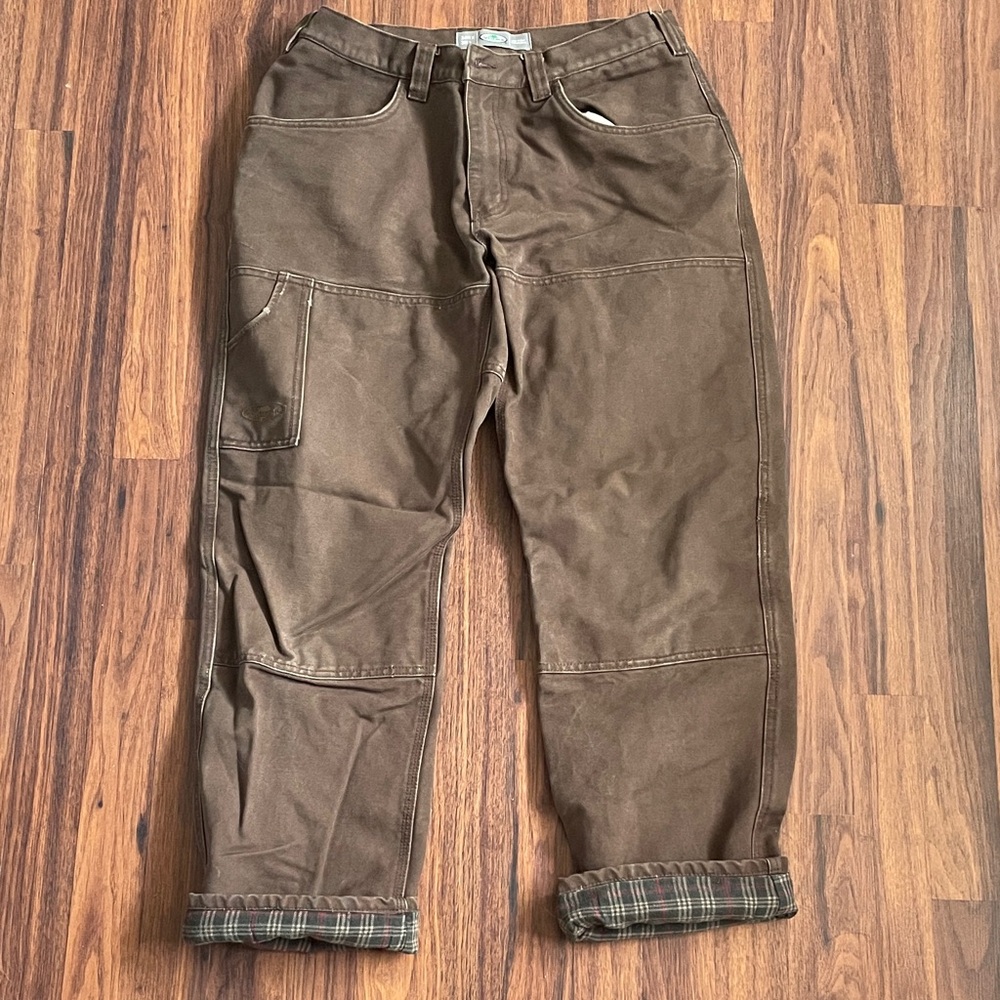 Arborwear Flannel-Lined Men's Brown Work Pants